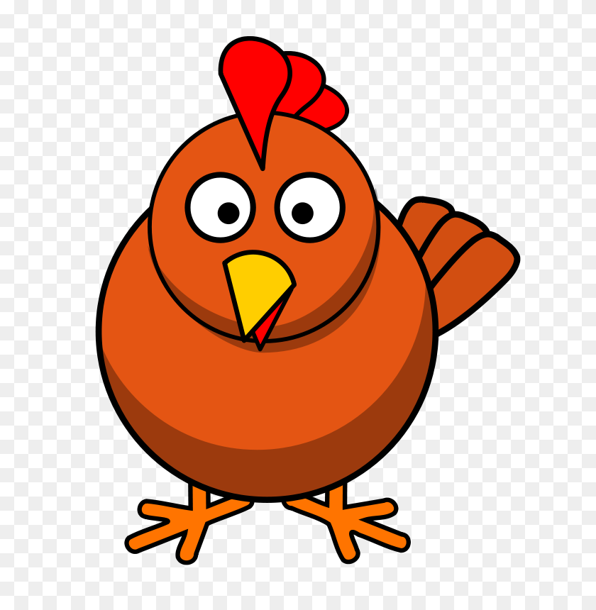 667x800 Free Clipart Chicken Roundcartoon Bloodsong - Free Chicken Clipart