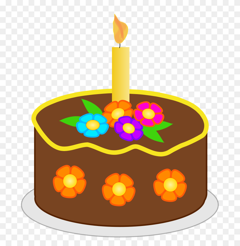 693x800 Бесплатный Клипарт Шоколадный Торт Ко Дню Рождения - Торт Ко Дню Рождения Картинки Бесплатно