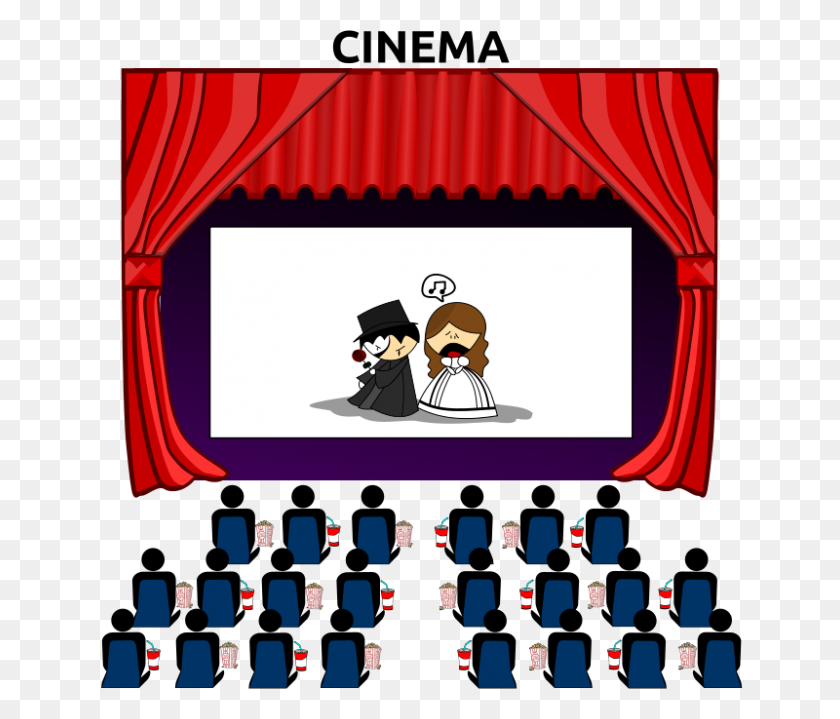 800x676 Free Clipart Cinema - Clipart De Cine