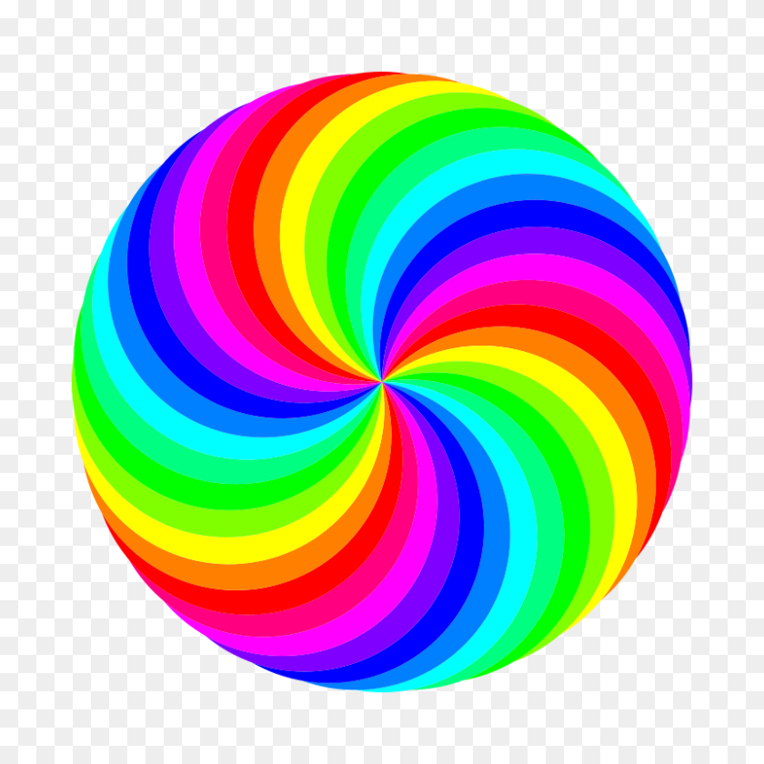 800x800 Free Clipart Circle Swirl Color - Trippy Clip Art