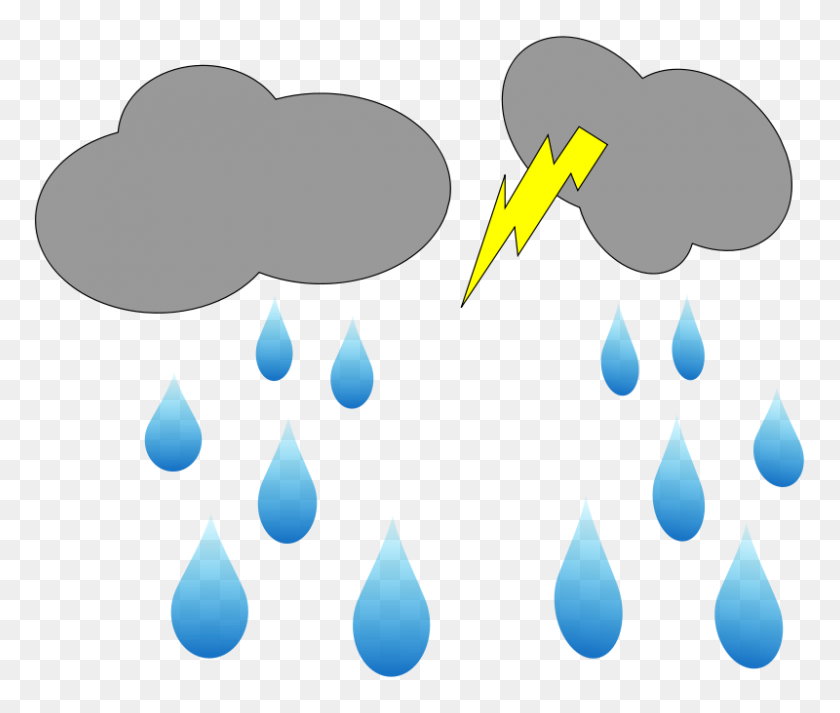 800x670 Free Clipart Cloud Lightning And Rain Navaneethks - Lightning Cloud Clipart