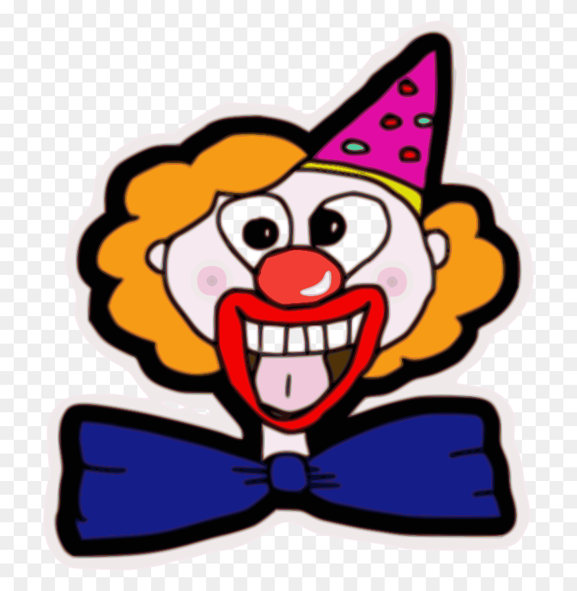 714x800 Free Clipart Clown Face - Clown Face Clipart