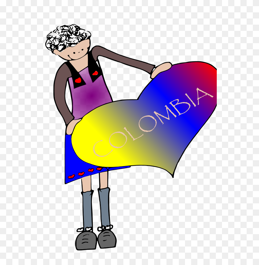 566x800 Free Clipart Colombia Jet - Colombia Clipart