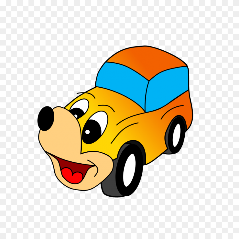 800x800 Free Clipart Comic Yellow Car - Желтый Автомобиль Клипарт