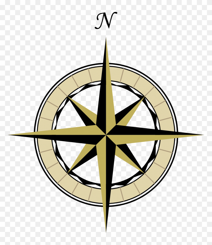 999x1169 Free Clipart Compass Rose - Thursday Clipart