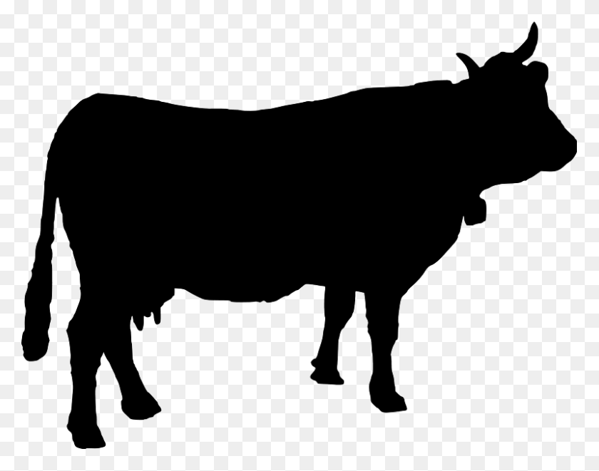 800x617 Free Clipart Cow Silhouette Macchiavelli - Cow Silhouette Clip Art