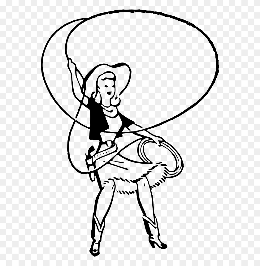 576x800 Free Clipart Cowgirl Liftarn - Free Cowgirl Clipart