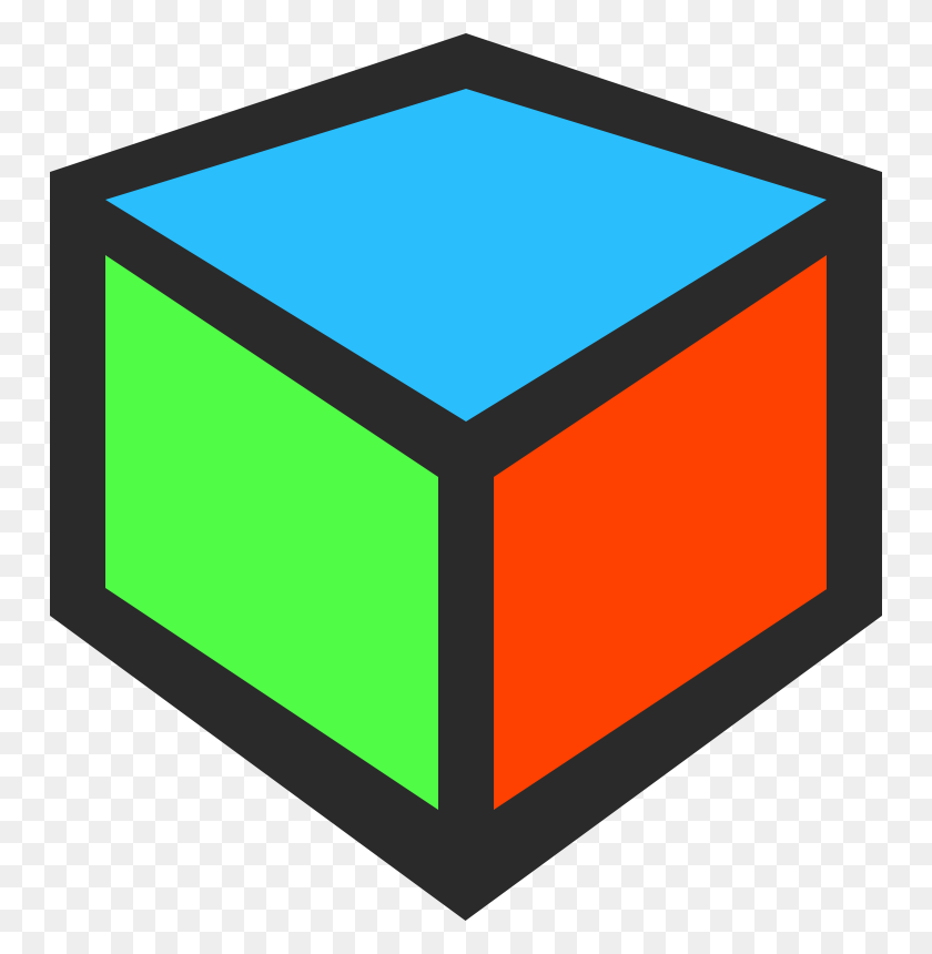750x800 Free Clipart Cube Icon Qubodup - 3d Clipart