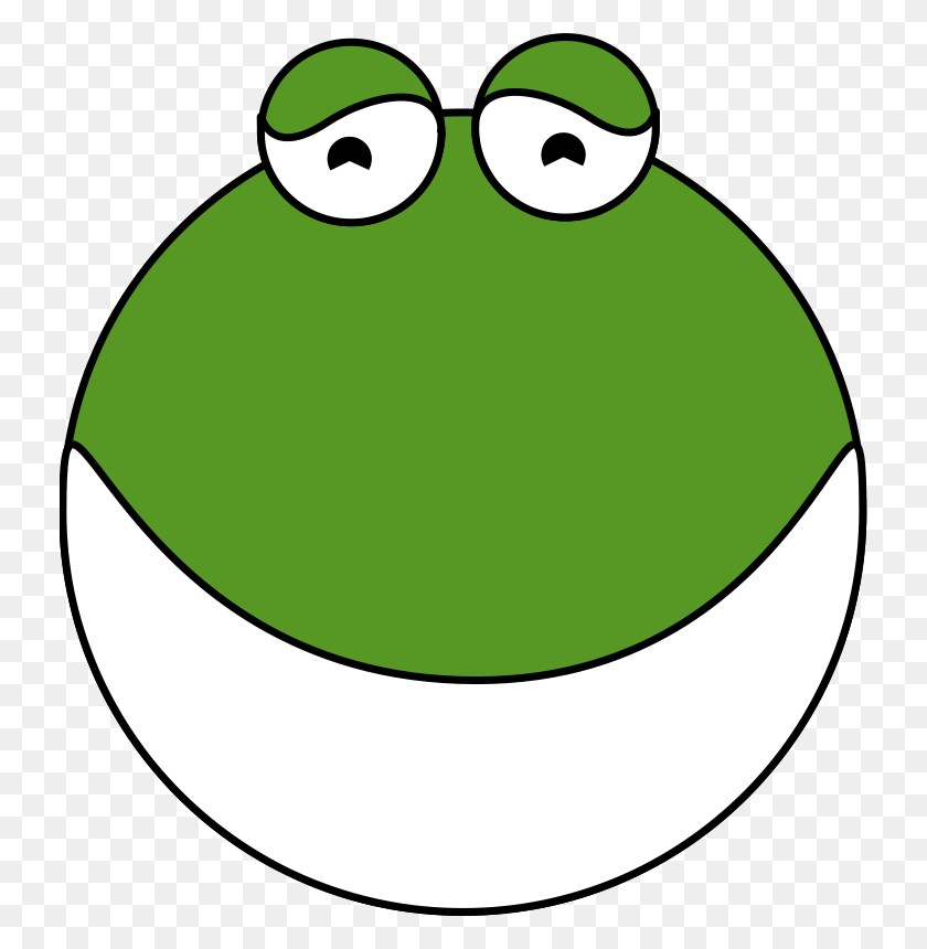 732x800 Free Clipart Cute Frog Head Ikabezier - Cute Frog Clipart