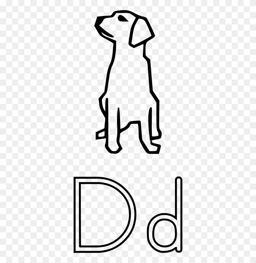 362x800 Free Clipart D Is For Dog Mazeo - Letter D Clipart