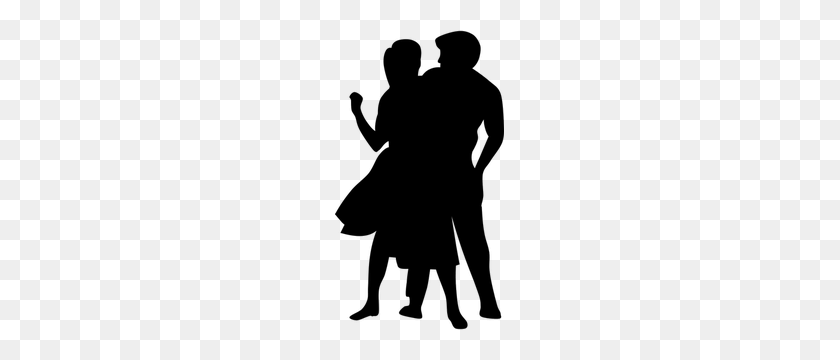 169x300 Free Clipart Dancing Couple Silhouette - Couple Clipart Black And White