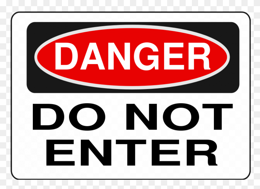 800x566 Free Clipart Danger - Do Not Enter Clip Art