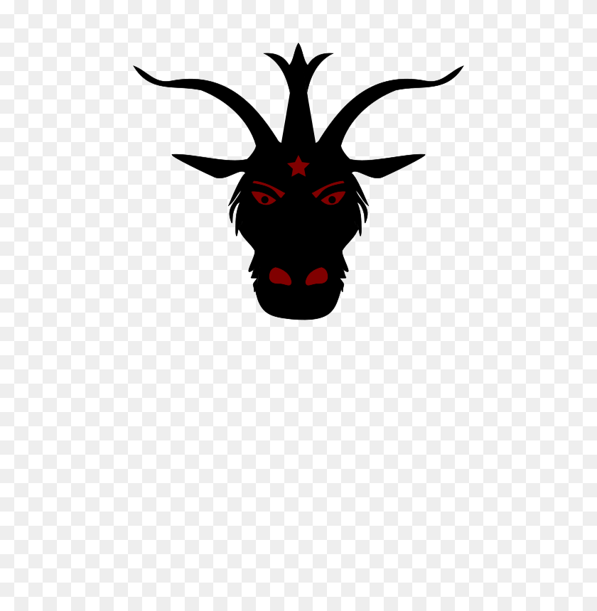566x800 Free Clipart Devil Head - Goat Head Clipart