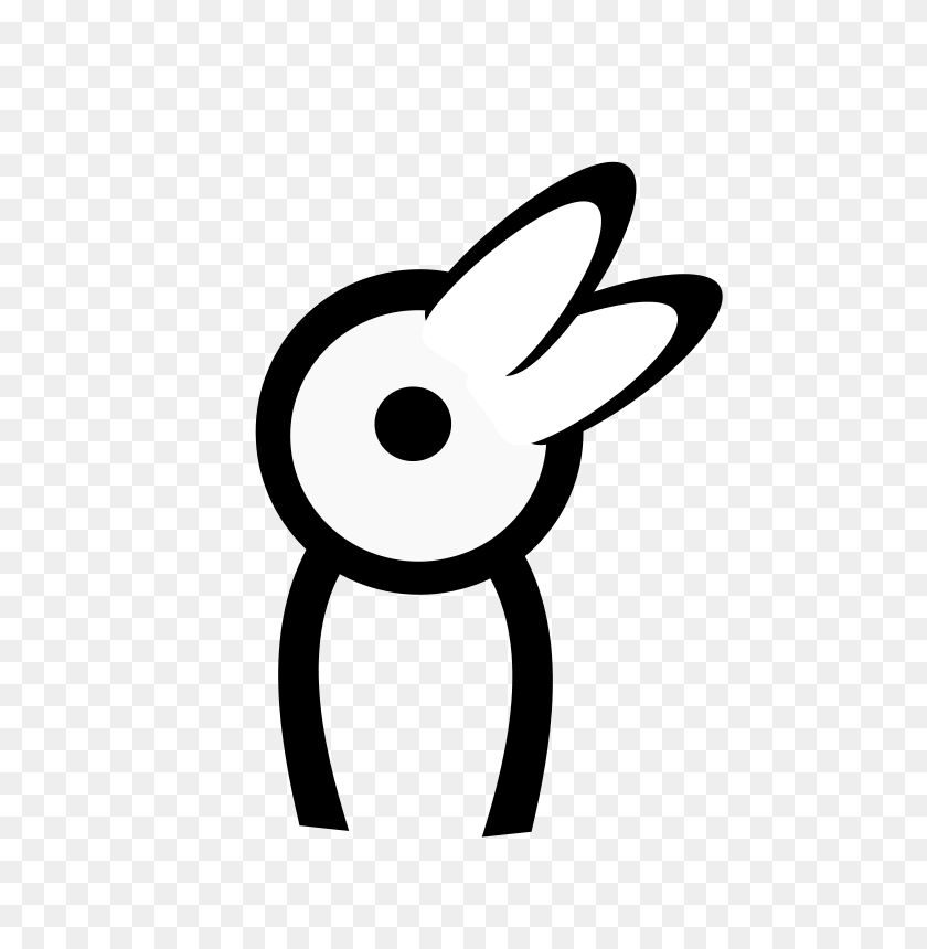 566x800 Free Clipart Duck Or Bunny Peterbrough - Clipart Duck Black And White