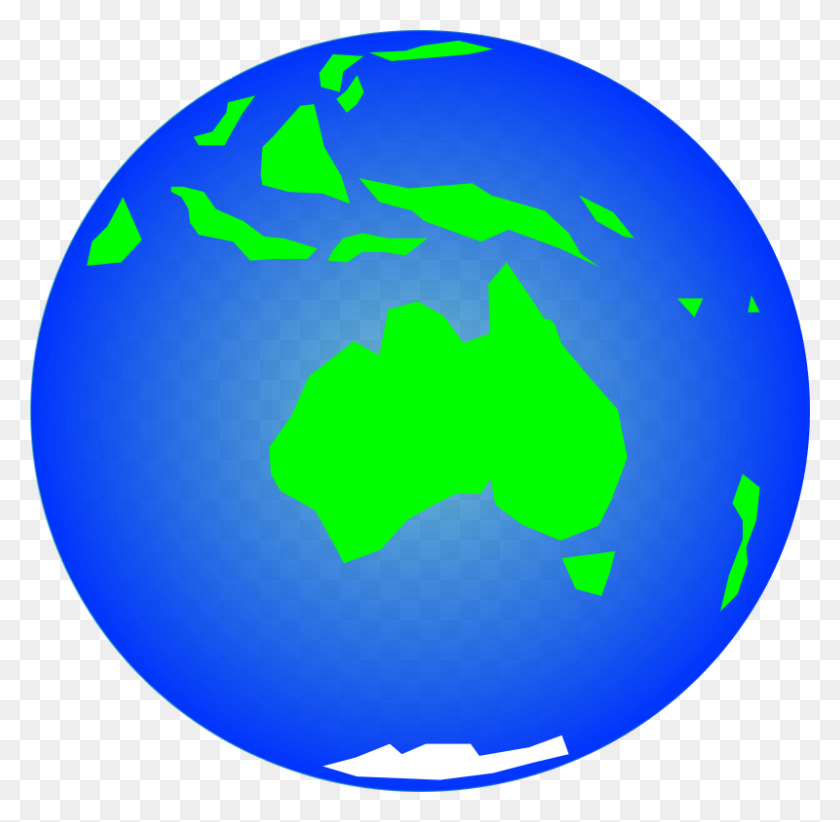 800x782 Free Clipart Earth - Australia Clipart