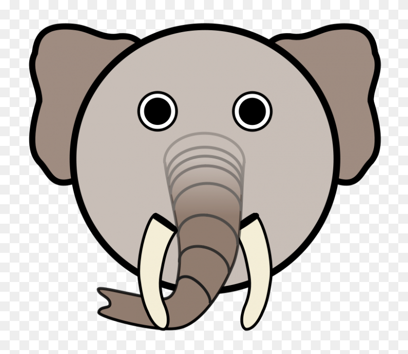 800x686 Free Clipart Elephant Linuxien - African Elephant Clipart