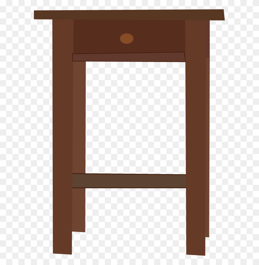 619x800 Free Clipart Endtable - End Table Clipart
