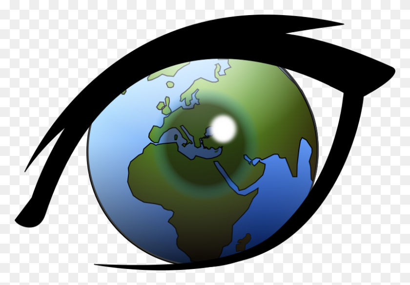800x539 Бесплатный Клипарт Глаз Может Видеть Мир Европа, Африка И Ближний Восток - Европа Клипарт