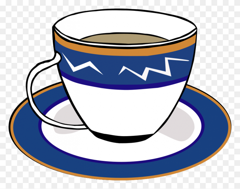800x617 Free Clipart Fast Food, Drinks, Tea, Cup Gerald G - Tea Cup And Saucer Clipart