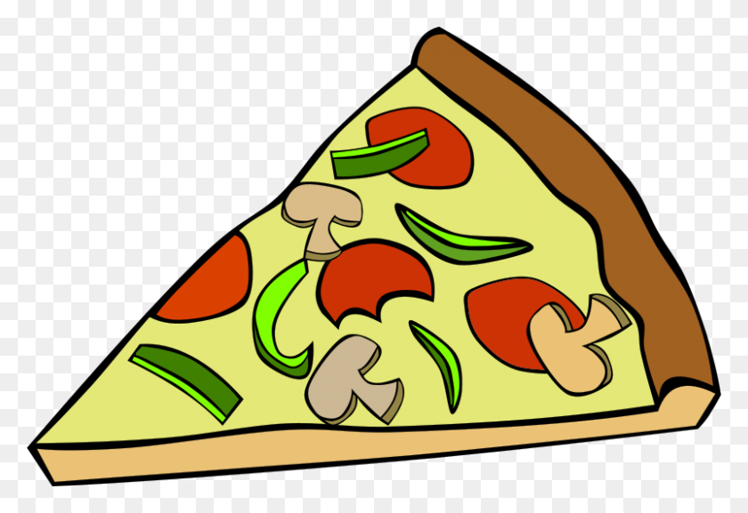 800x531 Free Clipart Fast Food, Snack, Pizza, Pepperoni Mushroom Gerald G - Pizza Mushroom Clipart