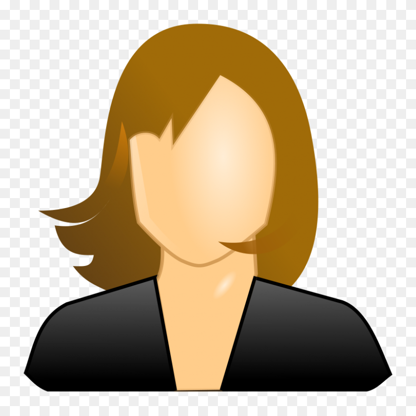 800x800 Free Clipart Female User Icon - Free Hairstyle Clipart