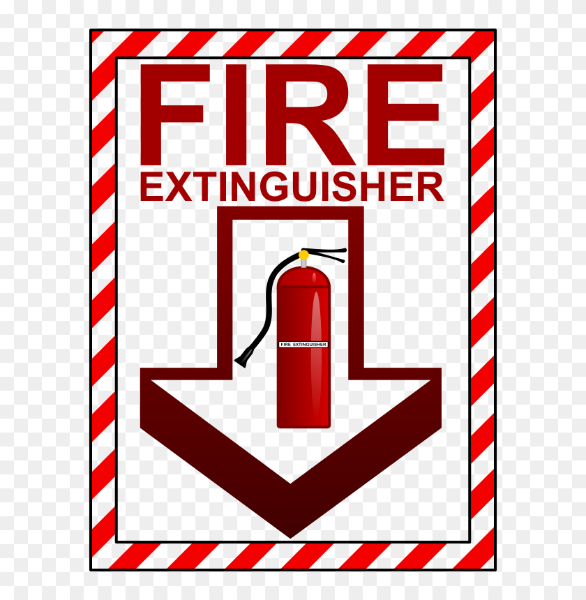 618x800 Free Clipart Fire Extinguisher Sign - Social Security Clipart