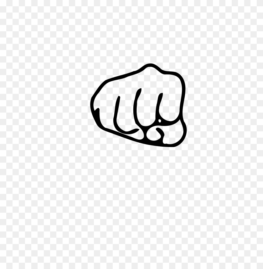 566x800 Free Clipart Fist Elpedro - Fist Clipart Black And White