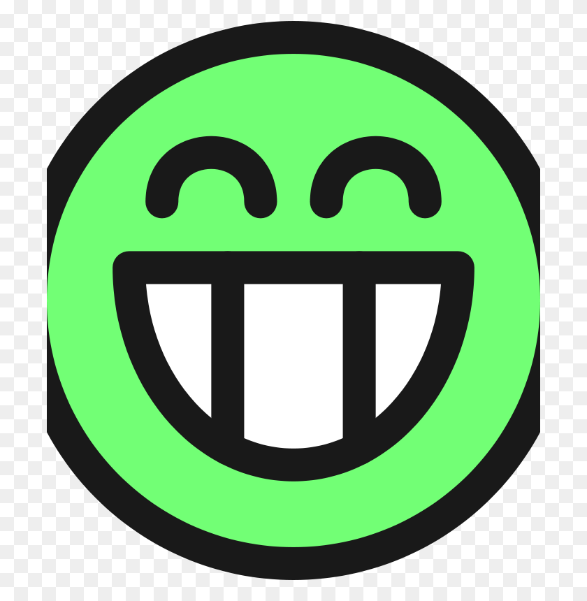 706x800 Free Clipart Flat Grin Smiley Emotion Icon Emoticon Qubodup - Grin Clipart