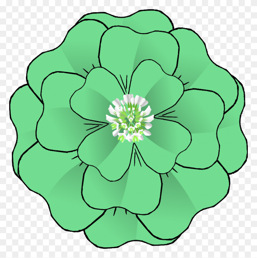 798x800 Free Clipart Flower Leaf Clover Corsage Resubmission Baj - Luck Of The Irish Clipart