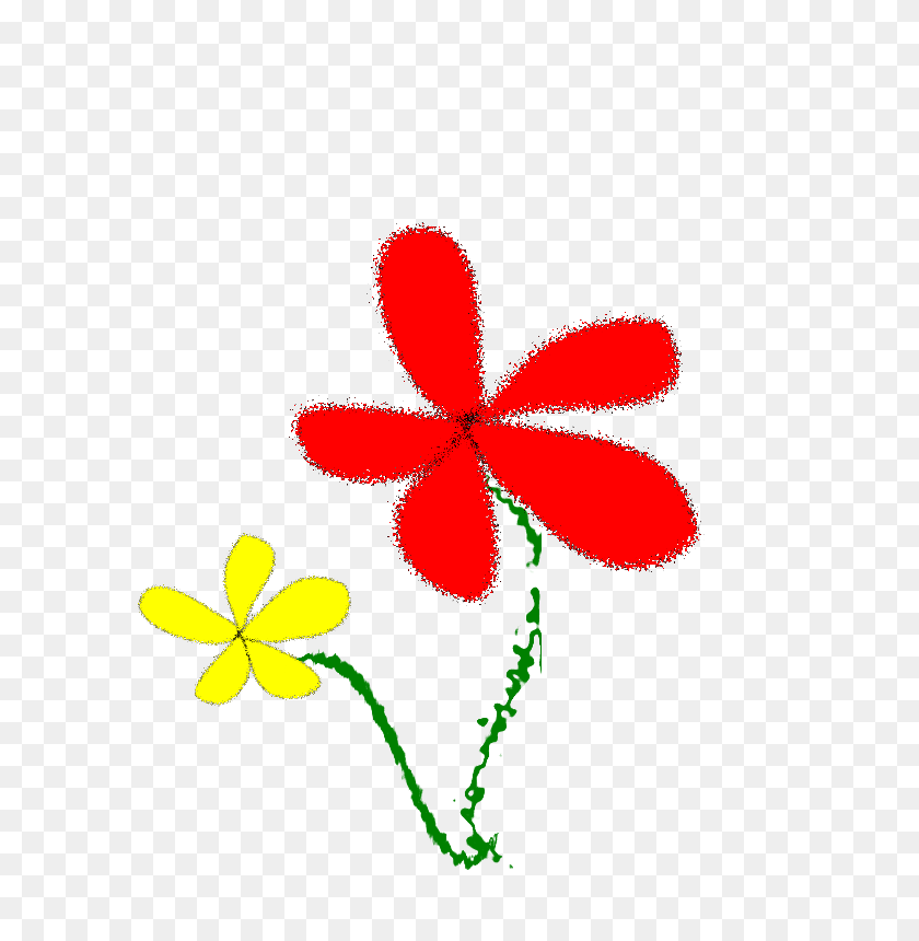 640x800 Free Clipart Flowers, Yellow And Red Navaneethks - Wild Flowers Clipart