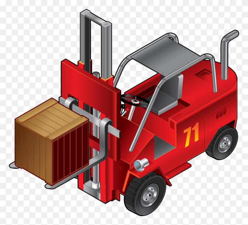 800x722 Free Clipart Forklift Truck Muga - Forklift Clip Art