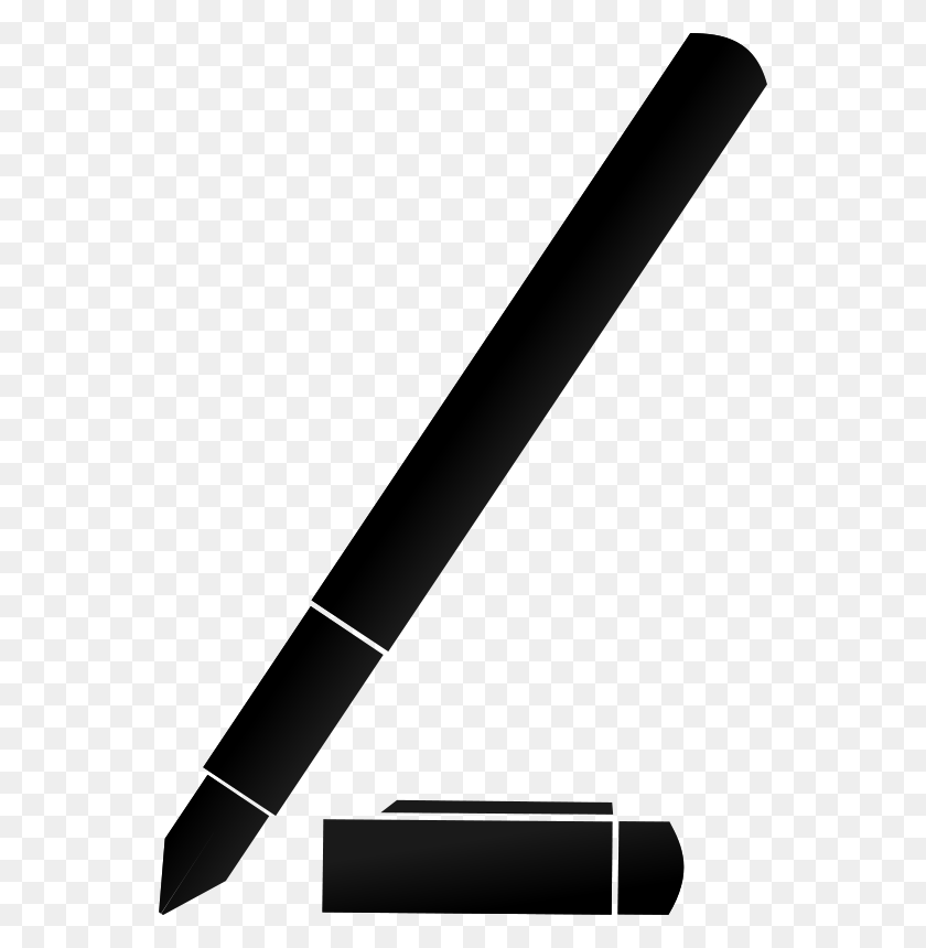 552x800 Перьевая Ручка Free Clipart - Pen Clipart Black And White