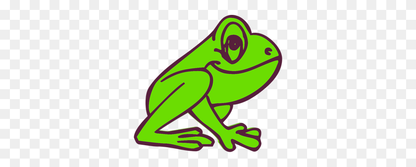 300x277 Free Clipart Frog Cartoon - Frog Face Clipart