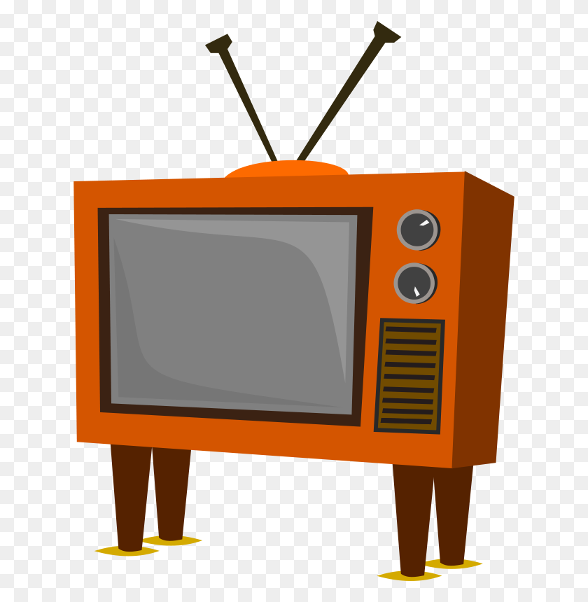 630x800 Free Clipart Funky Old Tv Stevepetmonkey - Scratch Clipart