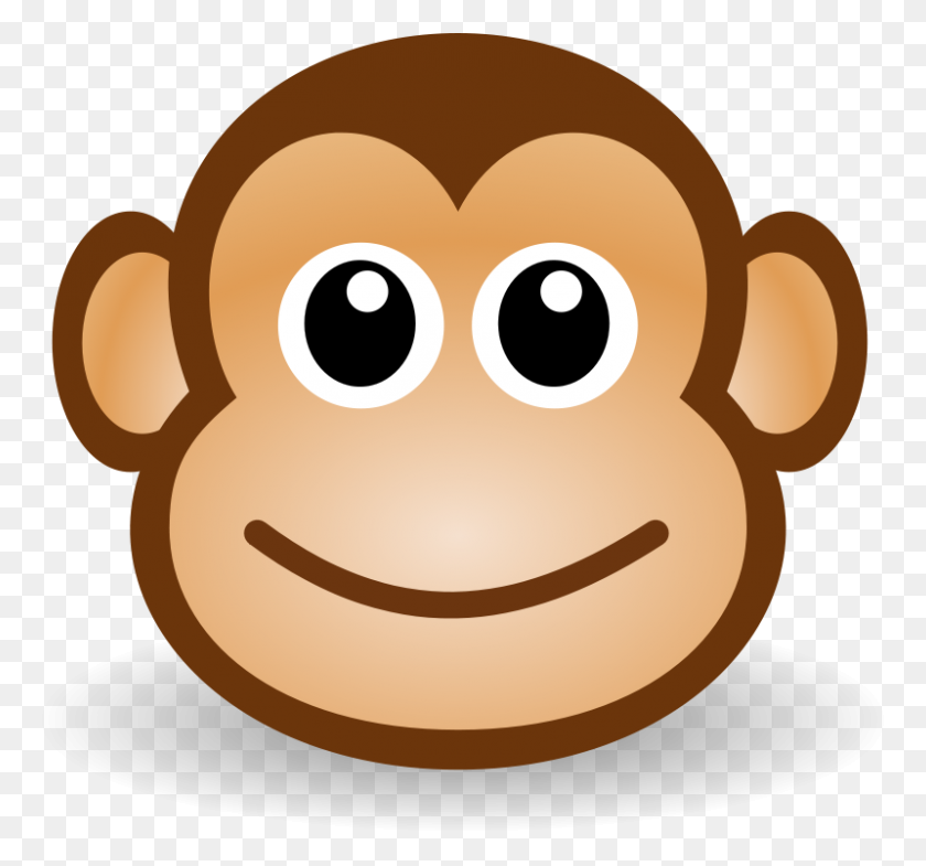 800x744 Free Clipart Funny Monkey Face Martouf - Imágenes Prediseñadas De Caras Divertidas