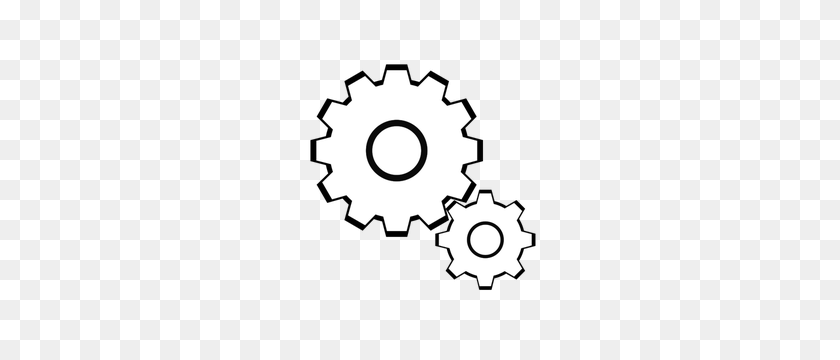300x300 Free Clipart Gears Cogs - Gear Clipart Blanco Y Negro