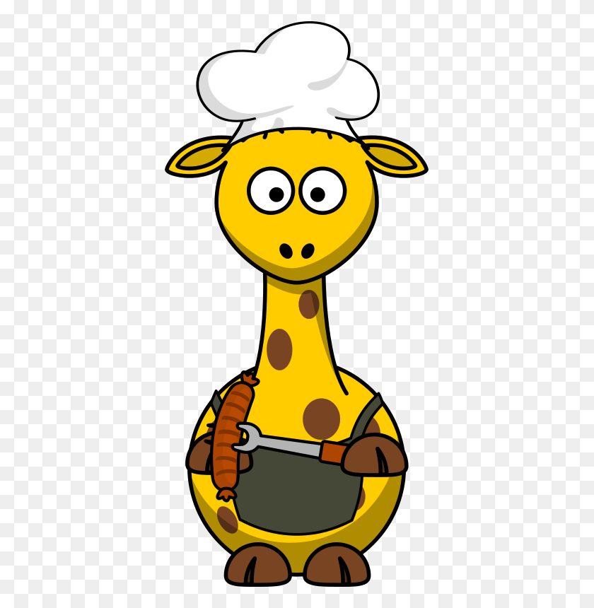 373x800 Free Clipart Giraffe Barbecue Bingenberg - Barbecue Clipart Free