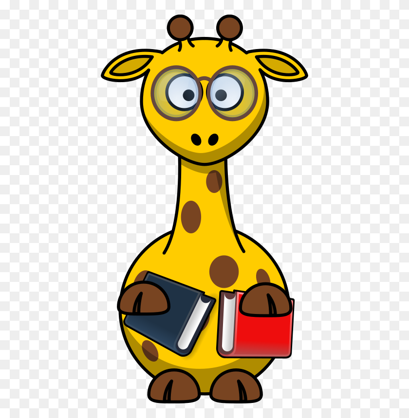 426x800 Free Clipart Giraffe Bookworm Bingenberg - Bookworm Clipart