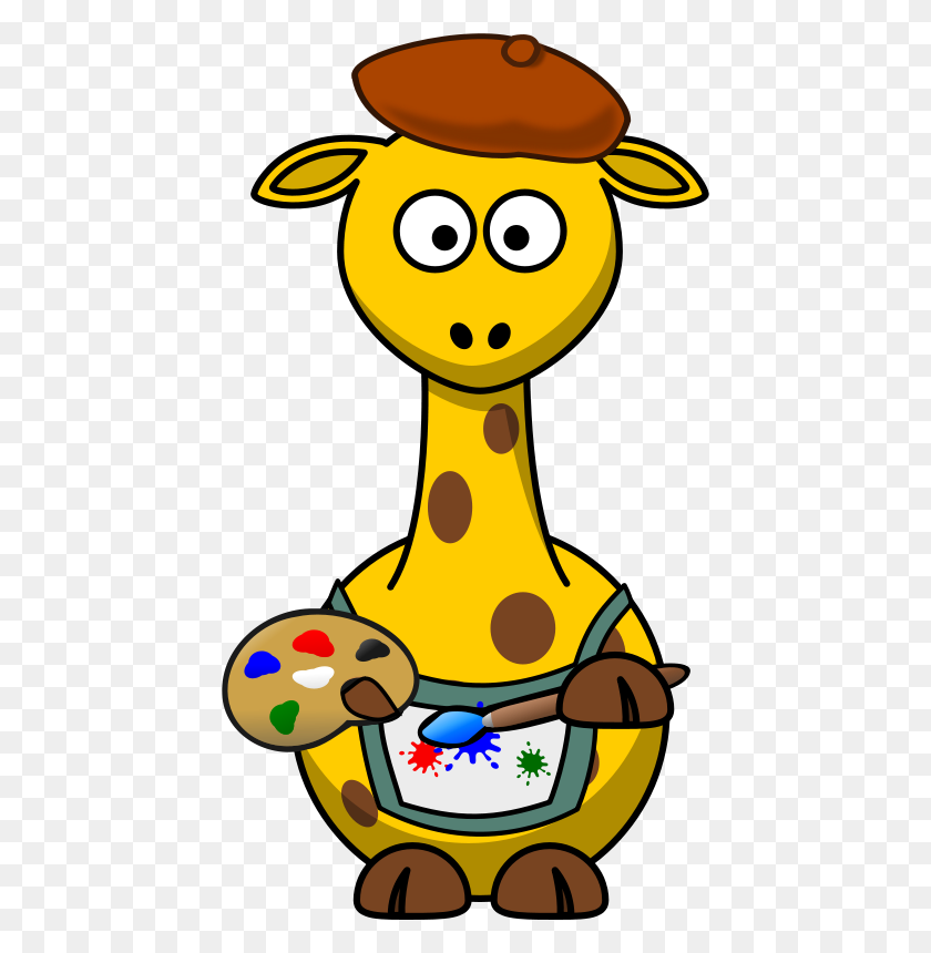 440x800 Free Clipart Giraffe Painter Bingenberg - Free Painter Clipart