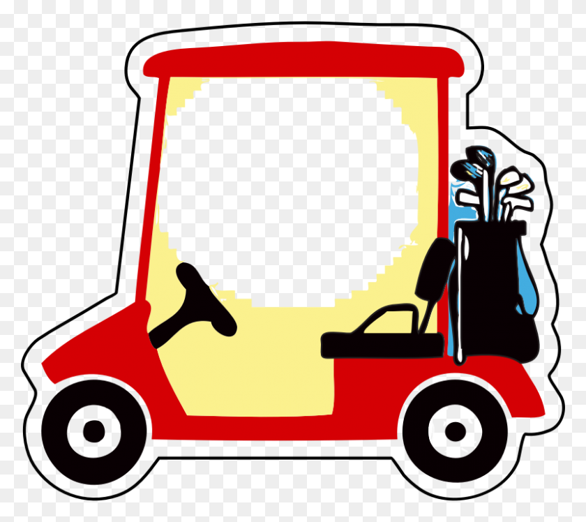 800x706 Free Clipart Golf Cart - Delorean Clipart