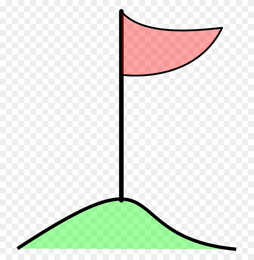 735x800 Free Clipart Golf Flag Hole In On Green Anonymous - Golf Hole Clip Art