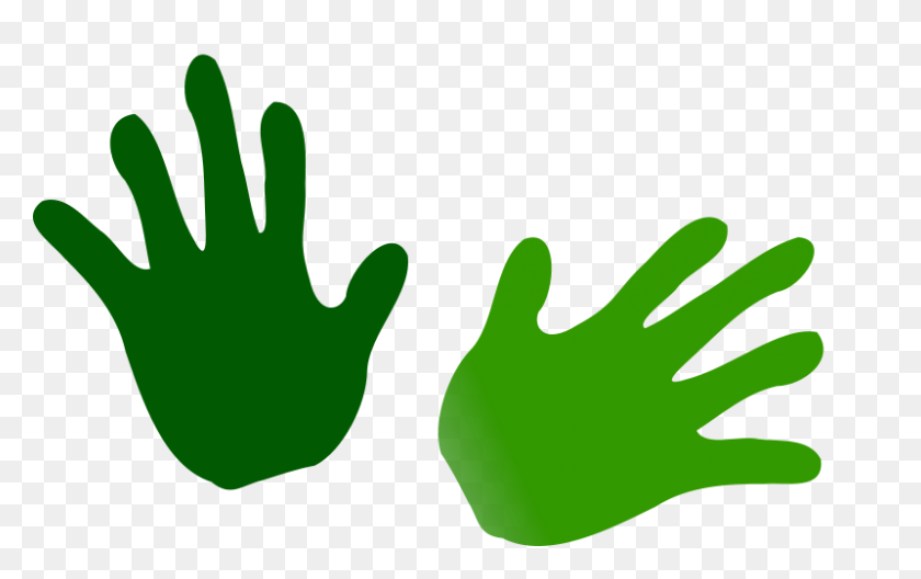 800x480 Free Clipart Green Hands Netalloy - Free Clip Art Hands