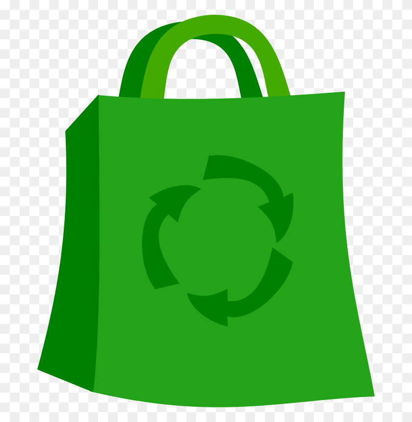 688x800 Free Clipart Green Shopping Bag Stevepetmonkey - Shopping Bag Clipart
