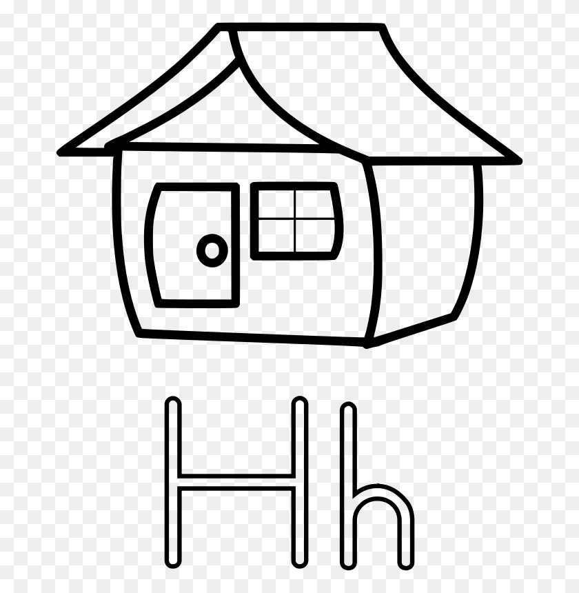 682x800 Free Clipart H Is For House Mazeo - Letter H Clipart