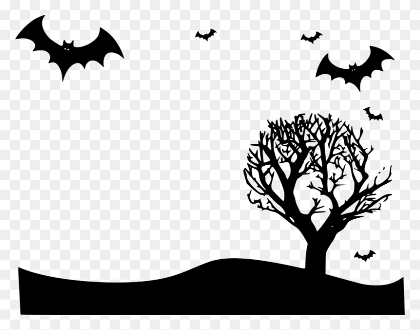 800x617 Free Clipart Halloween Landscape Liftarn - Imágenes De Imágenes Prediseñadas De Paisaje
