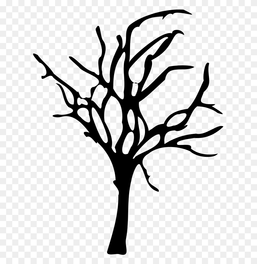 624x800 Бесплатный Клипарт Хэллоуин Маленькое Мертвое Дерево Cgbug - Мертвое Растение Клипарт