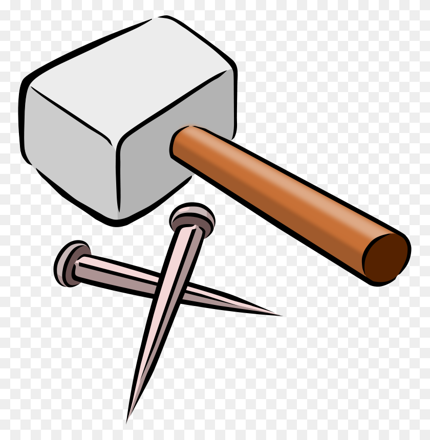 769x800 Free Clipart Hammer And Nails Snarkhunter - Free Friday Clipart