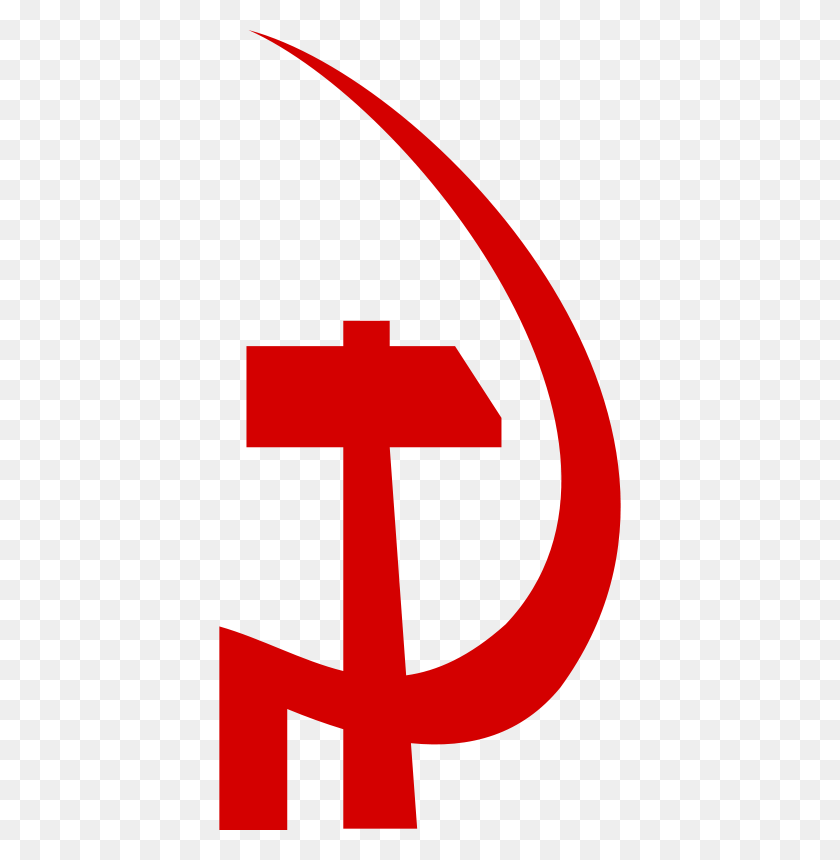 402x800 Free Clipart Hammer And Sickle Worker - Hammer And Sickle Clipart