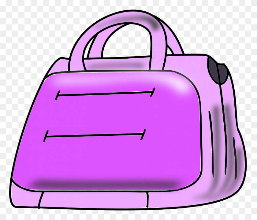 800x677 Free Clipart Handbag Cprostire - Etiqueta De Equipaje Clipart