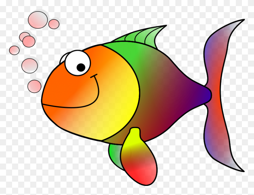 800x599 Бесплатный Клипарт Счастливая Рыбка Мачовка - Веселая Рыбка Клипарт